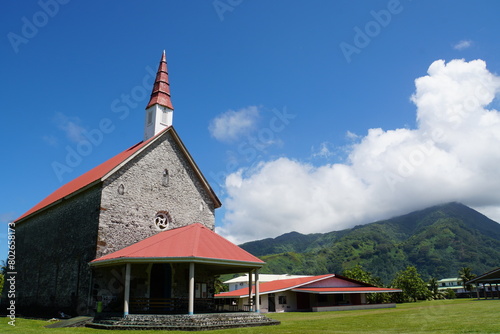 Église Notre-Dame de Paix Church in Tahiti Island