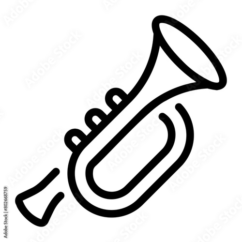 trumpet Line Icon