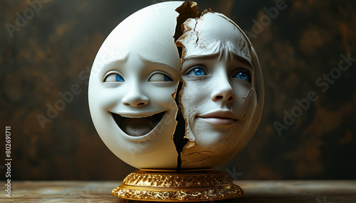 The Two-Faced Egg: Expressions of Joy and Sorrow