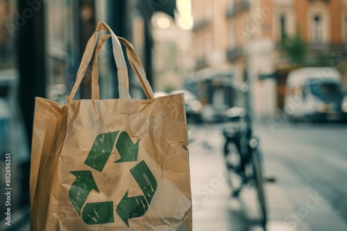 recycle logo paper bag