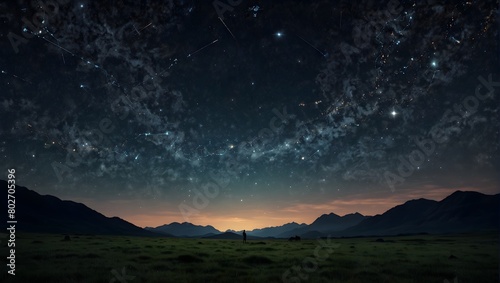 A scene of a sky filled with constellations that come alive, telling stories of ancient myths ai_generated