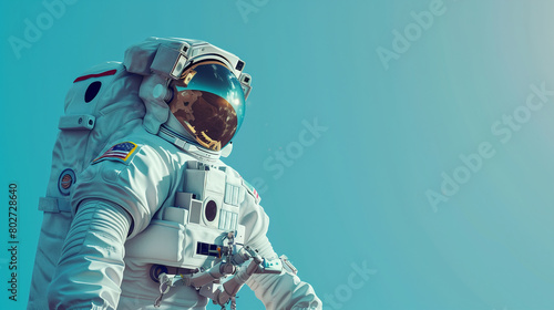 A person posing in a spacesuit