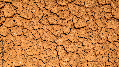 Dry cracked earth background, global warming, climate change. Cracked soil ground