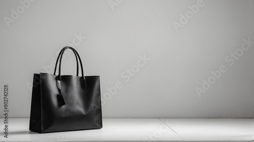 black and white shopping bag