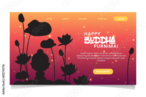 Happy buddha purnima cute buddha vector post with shine effects, Guru purnima, happy buddha purnima, vector illustration, makha bucha festival