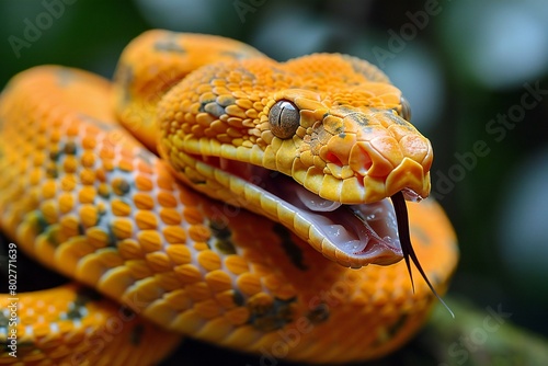 Close-up of the head of a Corn Snake (Python reticulatus)