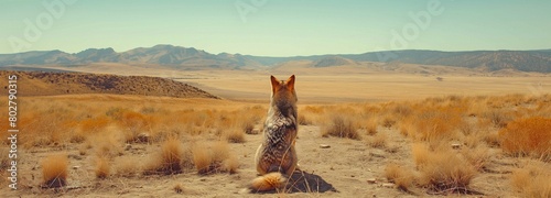 In the distance, a coyote howls, its melancholy scream resonating over the barren terrain.