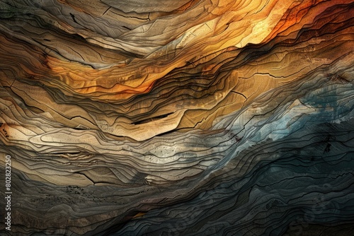 Detailed abstract painting of rocks, perfect for art projects