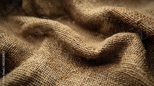 a close - up of a piece of cloth with a brown cloth on the left, a white cloth on the right, and a
