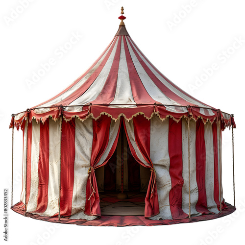 Vintage Circus Tent on Transparent Background