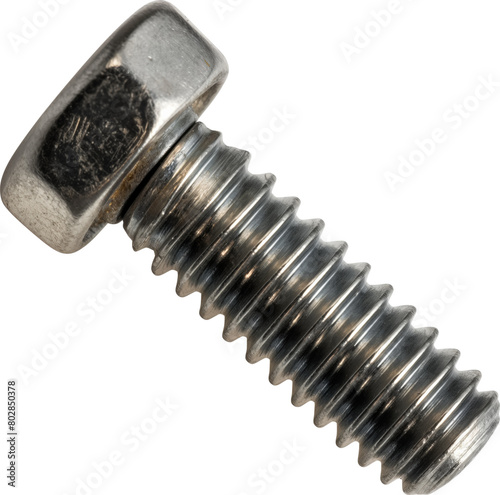 Metal bolt isolated.