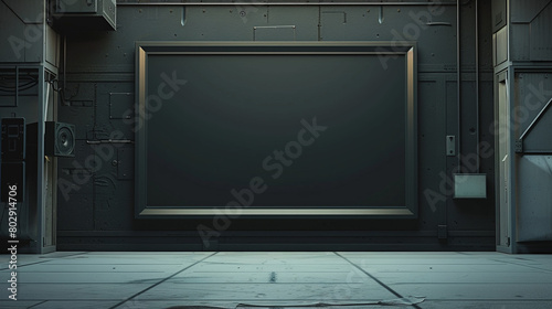  An empty chroma TV screen studio virtual background, perfect for virtual events and presentations, with chroma key compatibility and realistic HD resolution