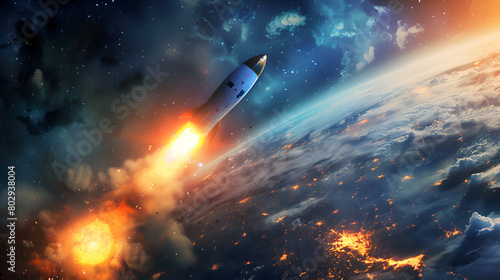 Rocket Launching from Earth: Humanity's Leap to Other Planets