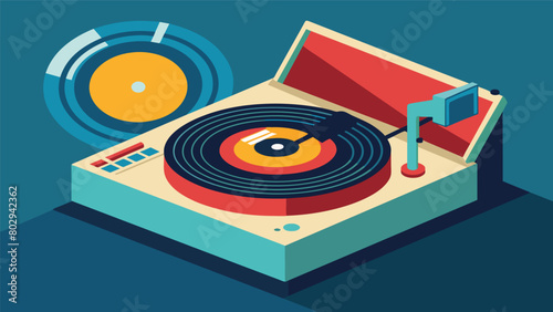 The sound dampening material inside the record players body designed to reduce unwanted vibrations and improve sound quality. Vector illustration