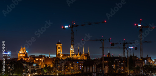 gdansk city at night