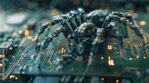 Digital spider on circuit board