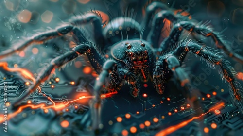 Digital spider on circuit board