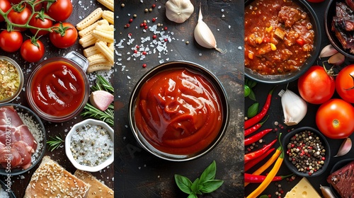 BBQ Sauce Inspiration: Artistic Collage of Ingredients