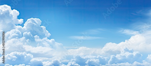 A copy space image featuring clouds against a backdrop of a blue sky