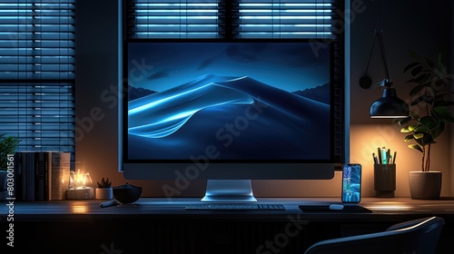 A large touchscreen monitor rests atop a desk, its surface responding to the lightest of touches