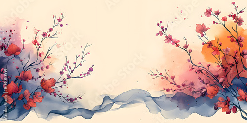 Delicate Fine Line Illustrations - Pink Background