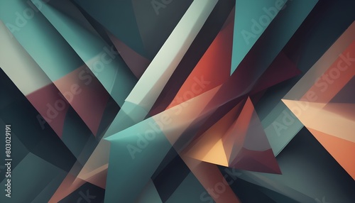 A stunning abstract background featuring a combination of sharp geometric shapes in contrasting colors.