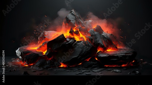 Product Showcase: Volcano Stage with Lava Rocks, Magma Eruption