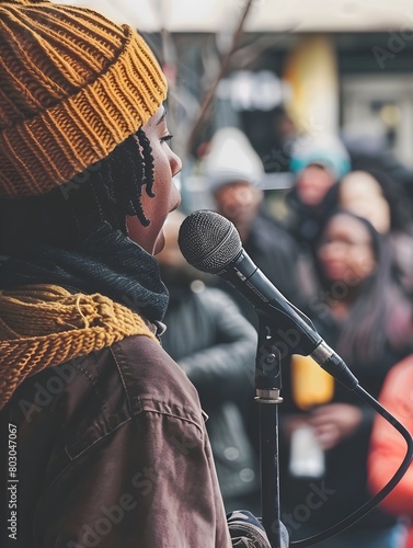 Passionate Poet Pours Heart into Verses at Intense Poetry Slam Competition