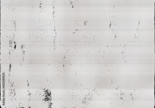 Photocopy or print paper with overlayed ink smudge, dust noise, mud and stripes. A bit crumpled sheet with grange texture. Vector monochrome bg