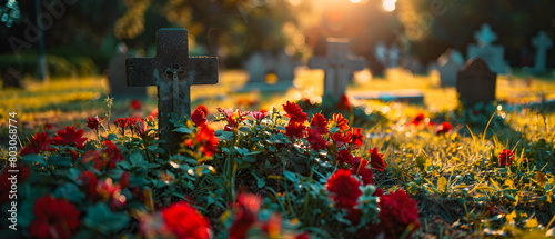 Cemetery of Brave American Soldiers, Memorial Day is a holiday to respect, remember, and commemorate fallen soldiers. celebration started in the United States full of patriotism