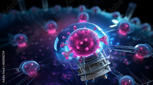 A nanorobot delivering targeted therapies to cancer cells, minimizing side effects and maximizing treatment efficacy.