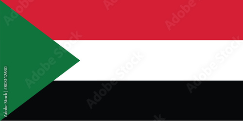 National Flag of Sudan, Sudan sign, Sudan Flag