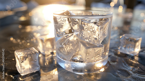 Ice cubes placed in a glass come in many shapes, such as round, square, and square. The most common shape is with a hole in the middle. 