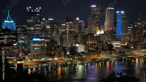Pittsburgh Pennsylvania night city view