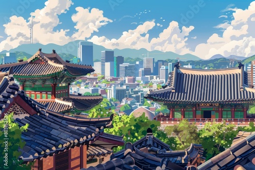 Illustration of Kyoto City
