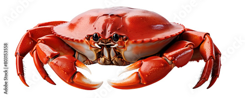 Red Crab on White Background