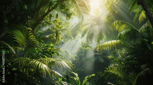 Tropical forest background.