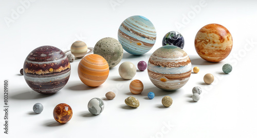 Assorted Planets Arranged on Table