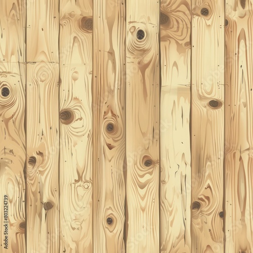 A seamless knotty pine wooden fence texture