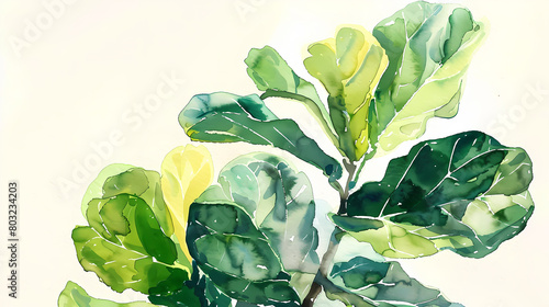 plants, leaves, green, hand drawn, illustration