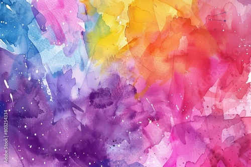 vibrant multicolored abstract watercolor background with dynamic brushstrokes and splatters expressive artistic texture handpainted illustration 1