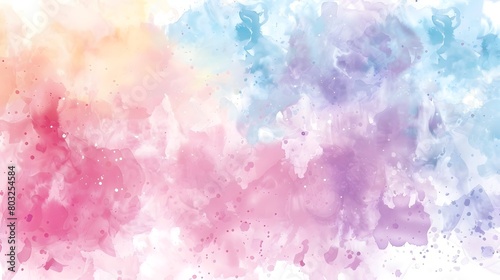 Vibrant Watercolor Pastel Splashes and Abstract Background