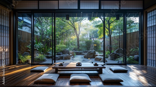 Tranquil Zen Meeting Space, generative ai