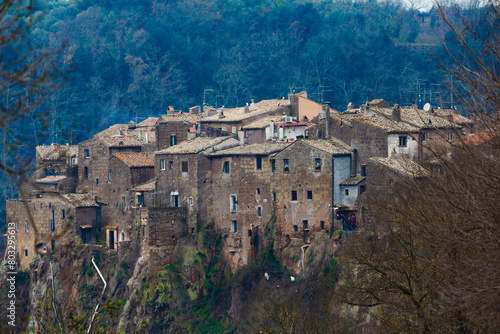 Immerse yourself in the captivating vistas of Calcata, an idyllic Italian hilltop settlement