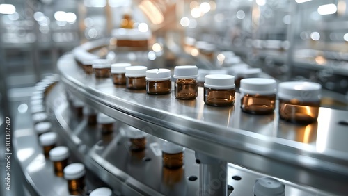 Visualizing quality control processes in modern pharmaceutical factory for precision and hygiene. Concept Pharmaceutical Manufacturing, Quality Control Processes, Precision Technology