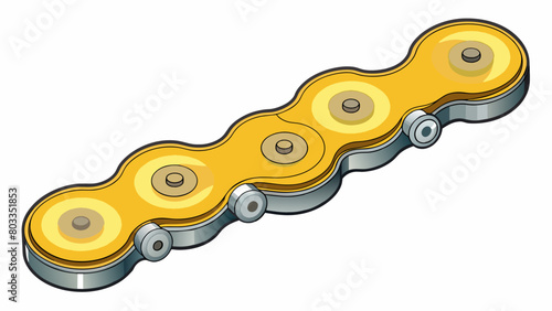 Oil for a bicycle chain A thin slippery oil is applied to the chain providing a slippery coating that reduces friction and wear as the chain moves. Cartoon Vector