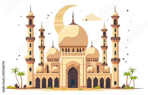 PNG Illustration of ramadan architecture building dome.