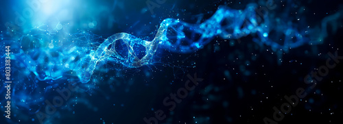 Blue Wave DNA Code: Abstract Fusion of White Geometrical Patterns Interrupted by Black Frequency