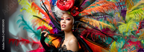 Glamorous Drag Queen Photos: Bold Outfits and Vibrant Backgrounds