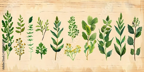 Alternative medicine with medicinal herbs background picture, 